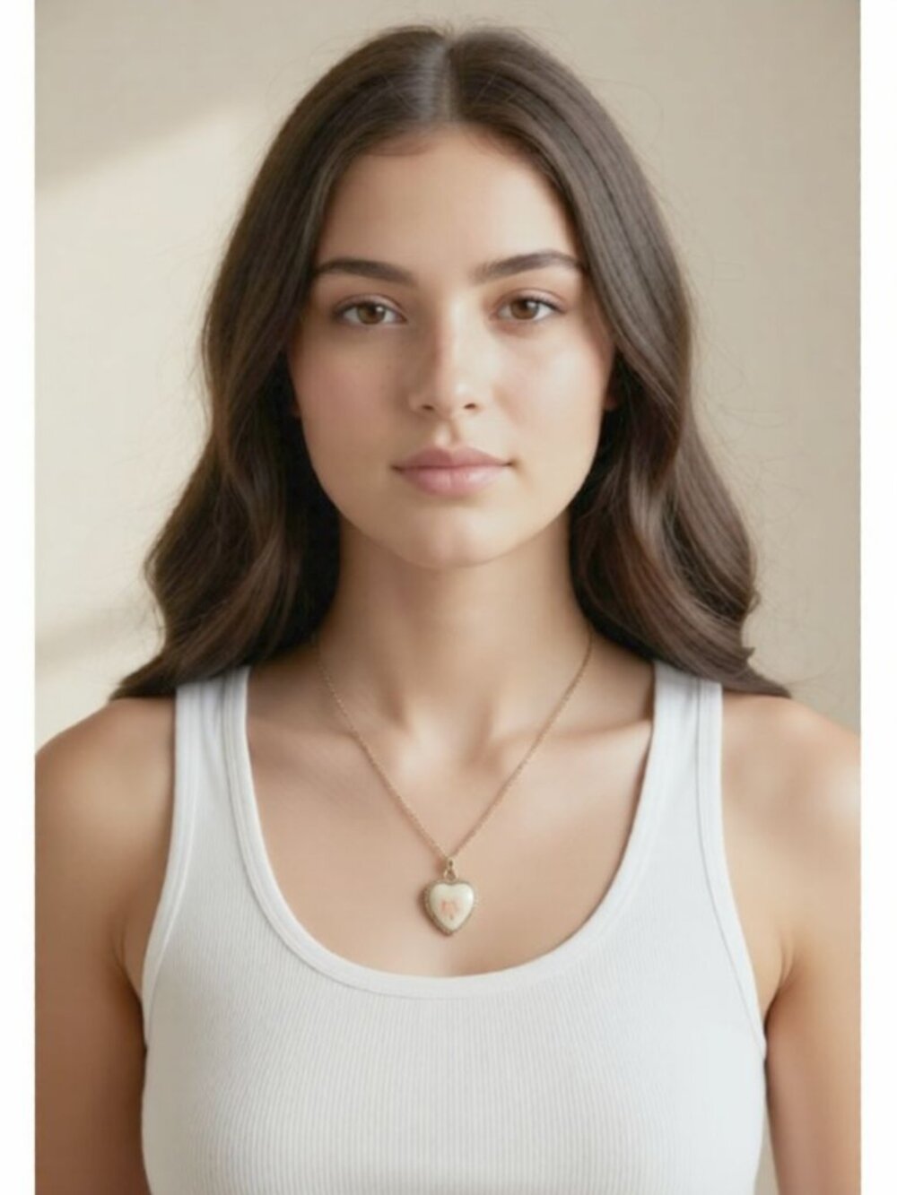 Fashion S. STEEL Necklace w/ Heart Pendant 16 in. + 2 in. extender